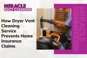 Professional dryer vent cleaning service in action